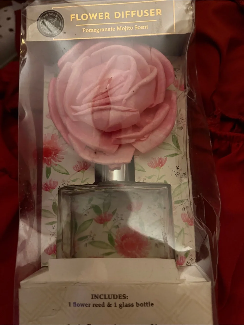 Modern expressions flower diffuser, pomegranate Mojito scent